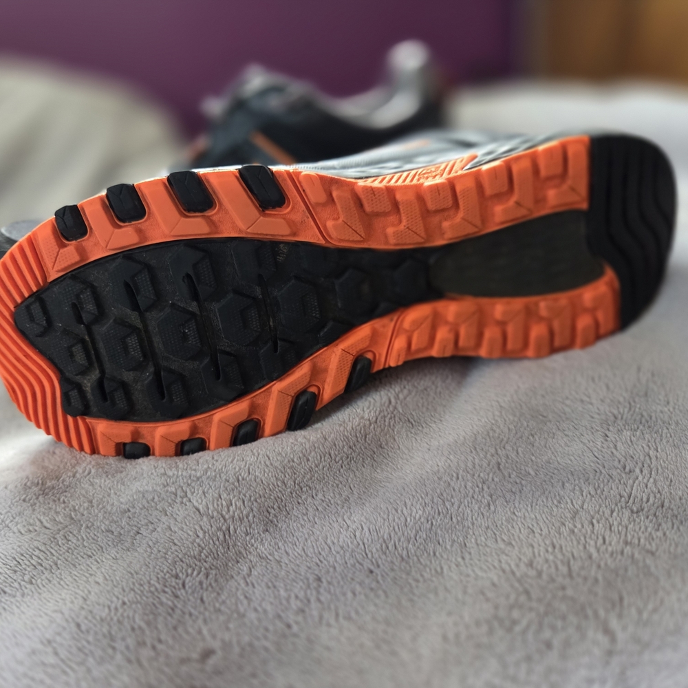 New Balance Men's Athletic Shoes Black with Orange Accents - Picture 3 of 6